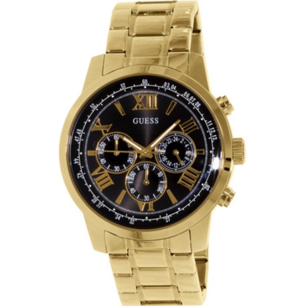 New Black and Gold-Tone Classic Chronograph Watch